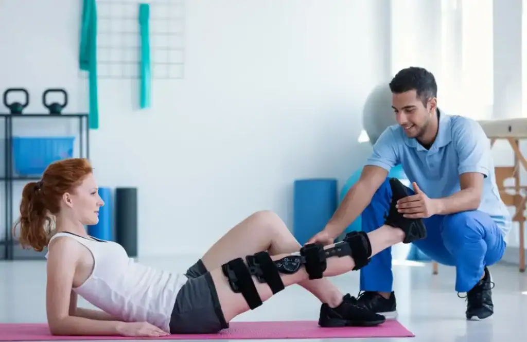 Debunking Meal Timing Myths: The Truth About Muscle Recovery 1 Woman having treatment to help muscle recovery Birch after an injury