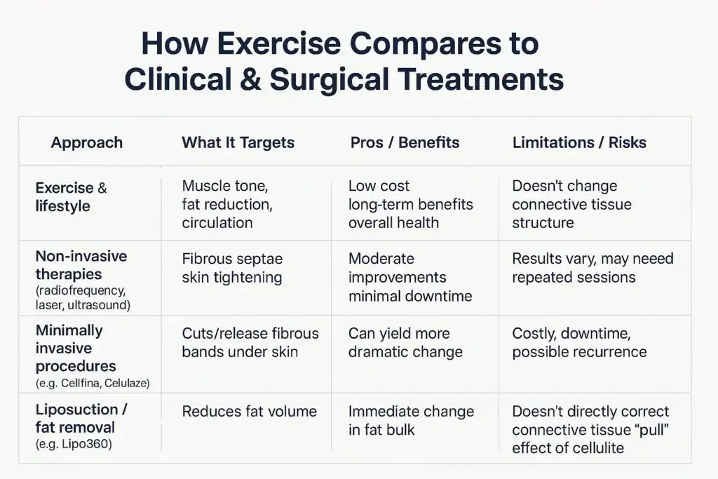 Sculpting Your Bum: Can Toning Exercises Really Reduce Cellulite? 2 How exercise compares to treatments from Lipo 360 Birch